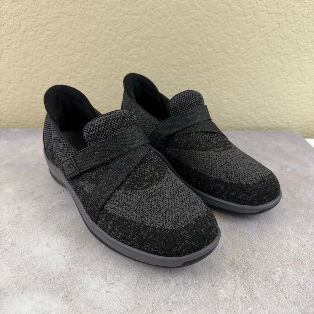 Orthofeet Amalya Shoes Women's Size 7B Black Orthopedic Slip On Sneakers Comfort